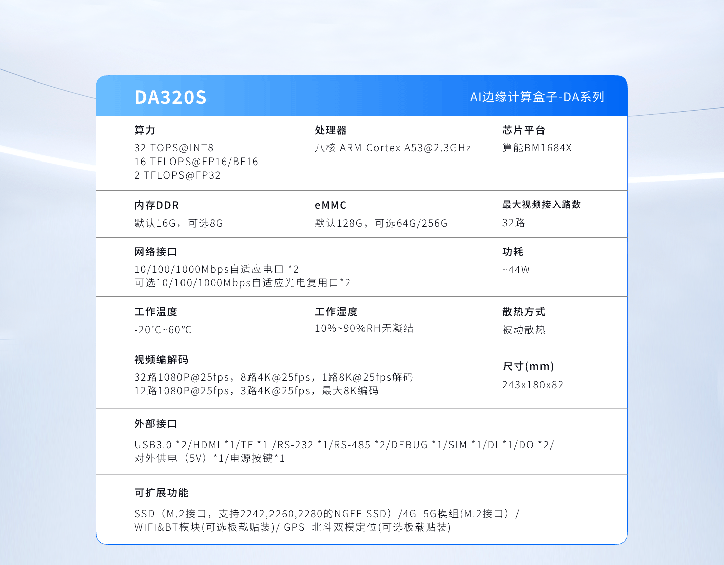 DA320S参数