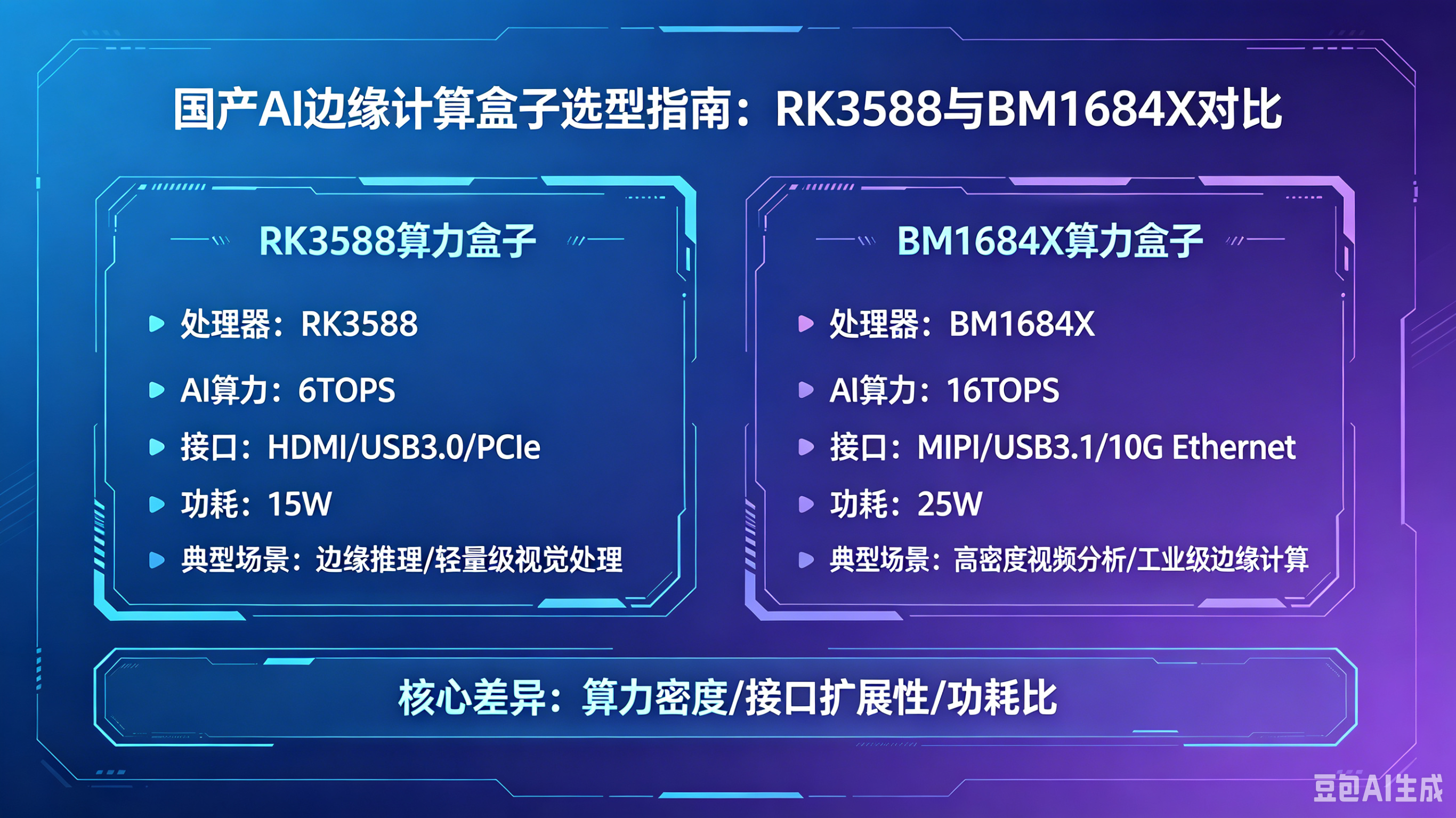 国产 AI边缘计算盒子选型指南|RK3588/BM1684X 算力盒子对比(图1)