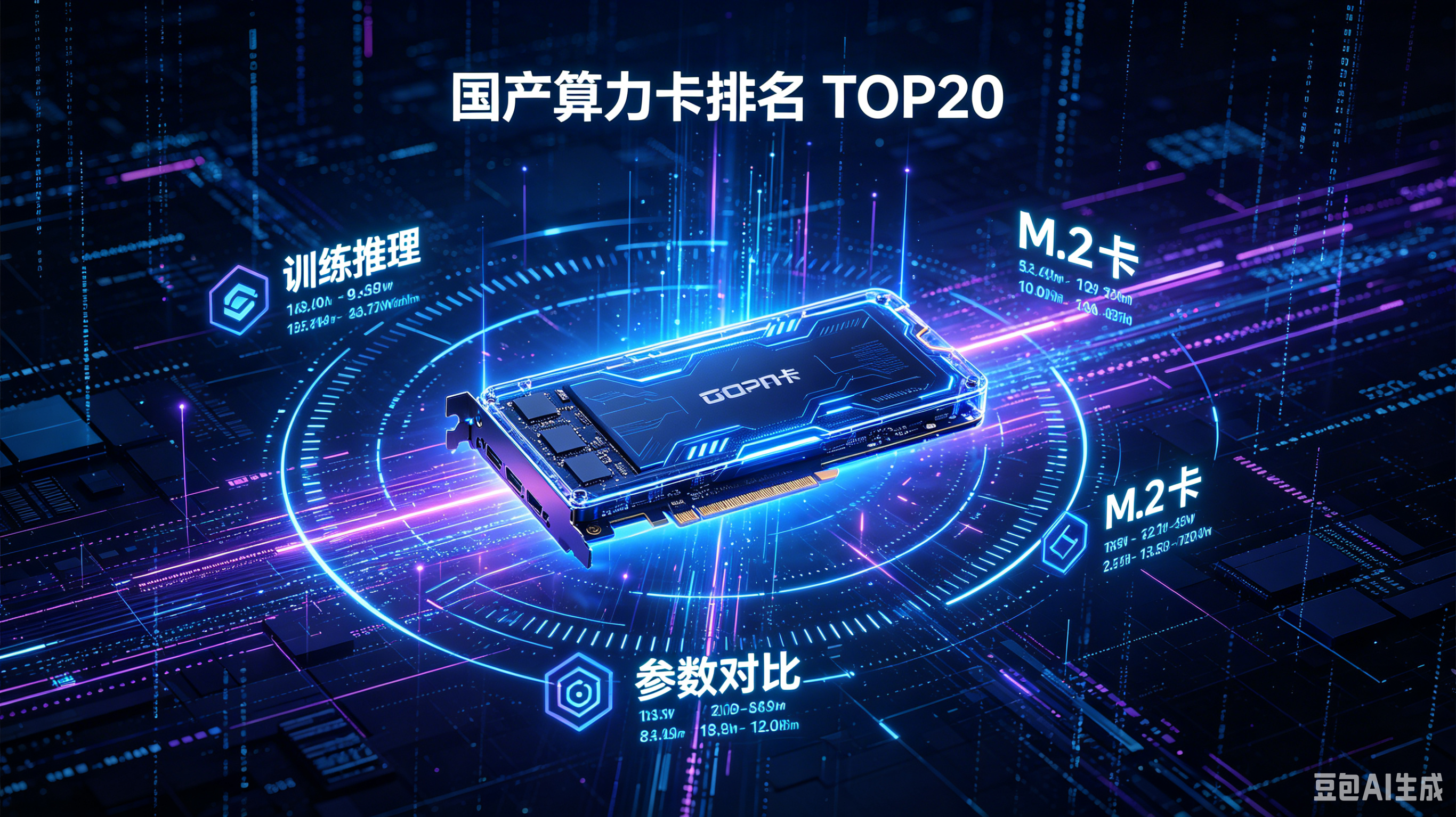 国产算力卡TOP20完整对比：云端训练卡+M.2边缘推理卡