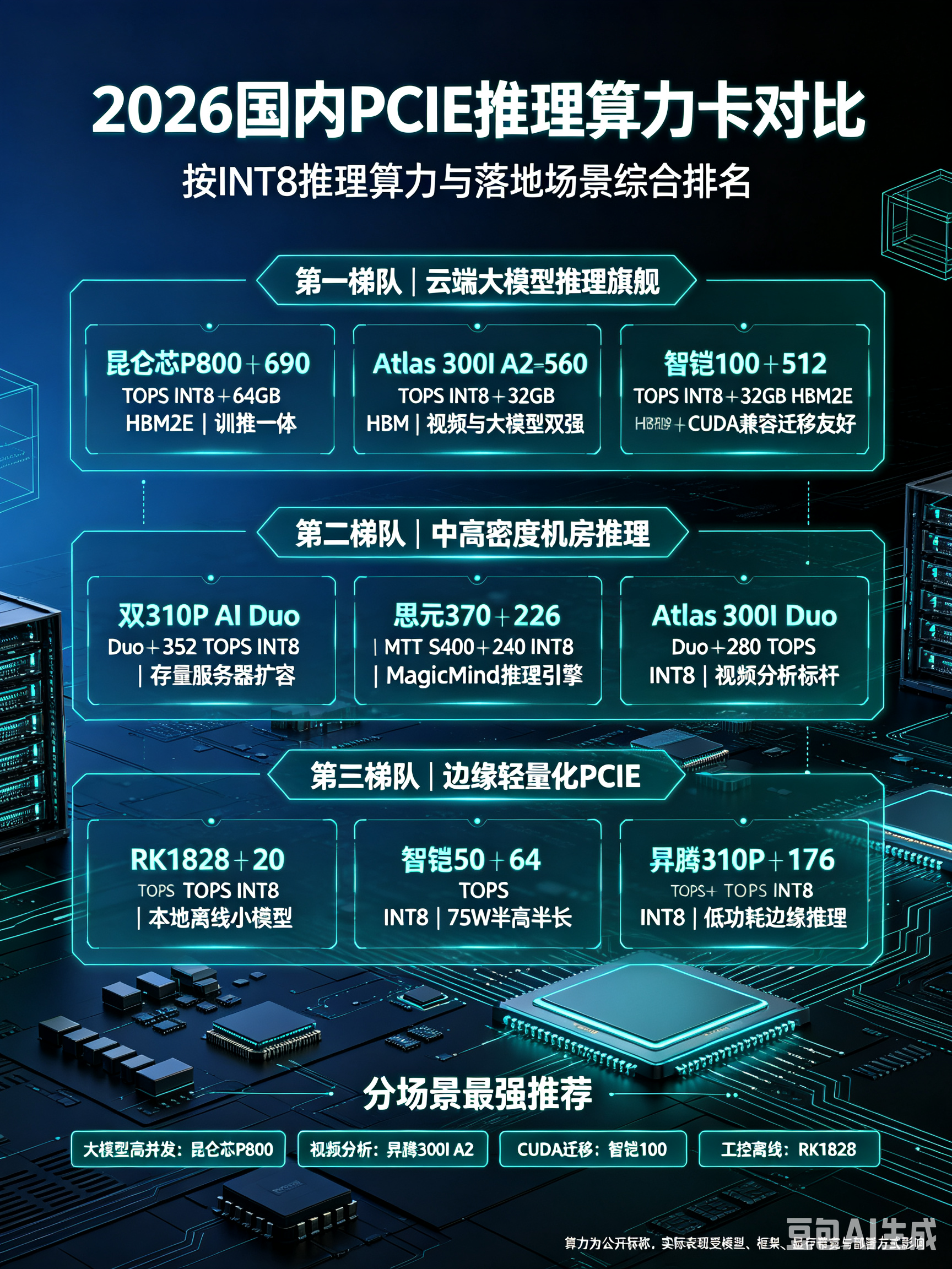 2026 算力卡排名|国内 PCIE 推理算力卡对比,哪款是最强算力卡?(图1)