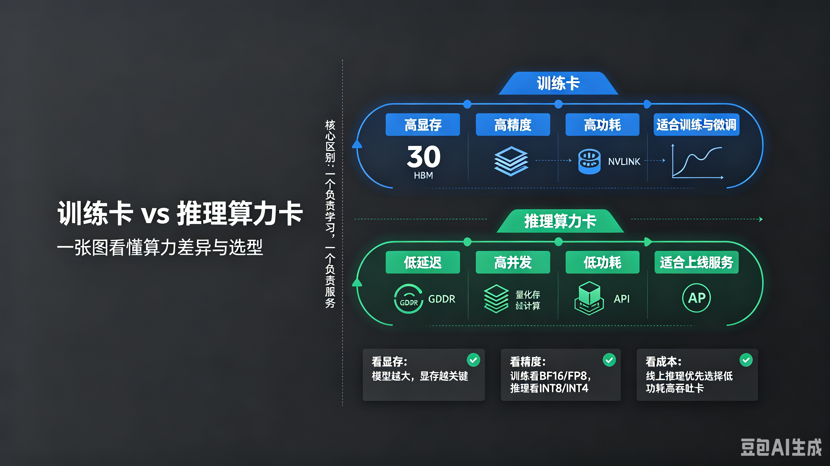 训练卡 vs 推理算力卡对比,算力差异、适用场景选购指南(图1)