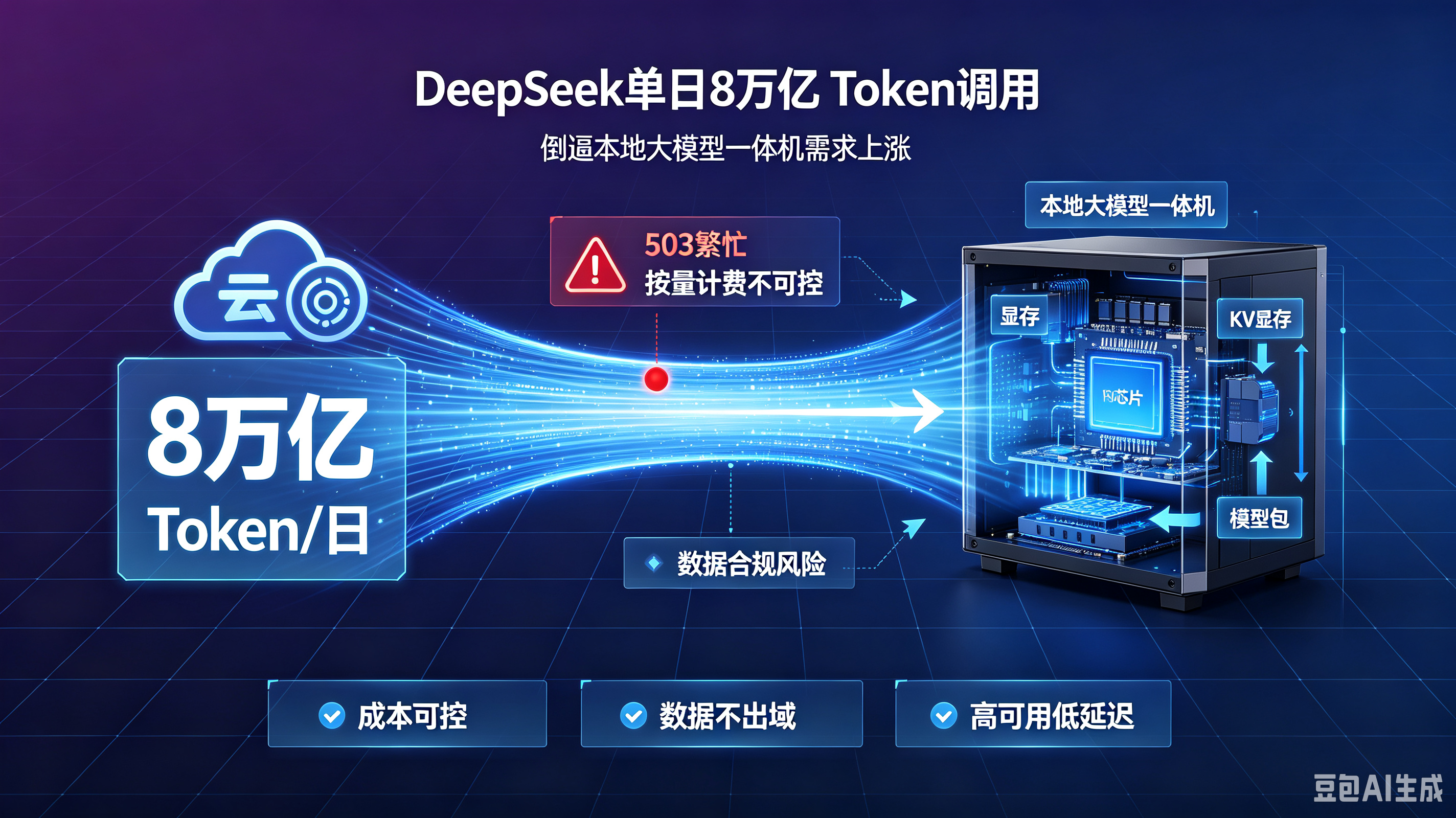 DeepSeek单日8万亿Token调用,倒逼本地大模型一体机需求上涨(图1)