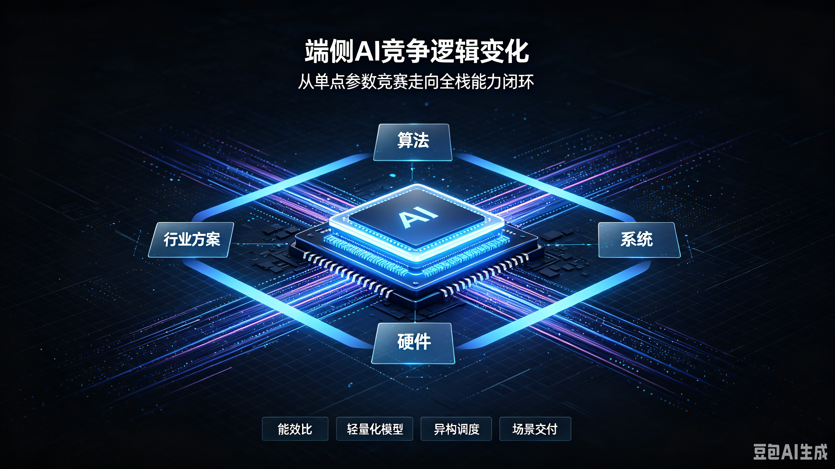 端侧AI竞争逻辑变化:比拼“算法‑硬件‑系统‑行业方案”全栈能力(图1)