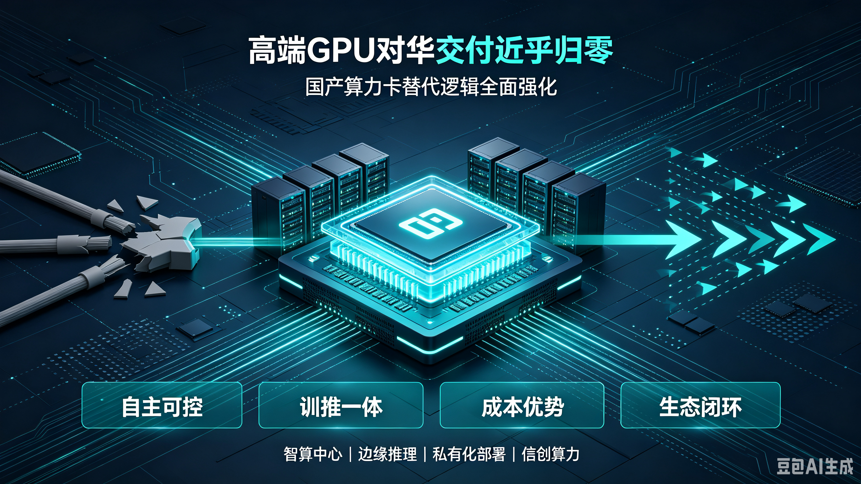 美国高端GPU对华交付近乎归零，国产算力卡替代逻辑全面强化