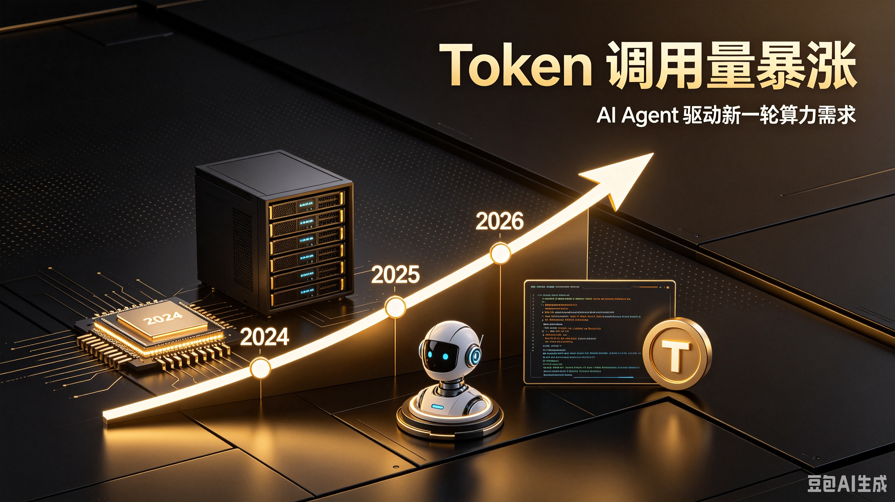 2026 AI Agent 元年实锤！Token 调用量两年暴涨 1400 倍，算力赛道迎来黄金期(图1)