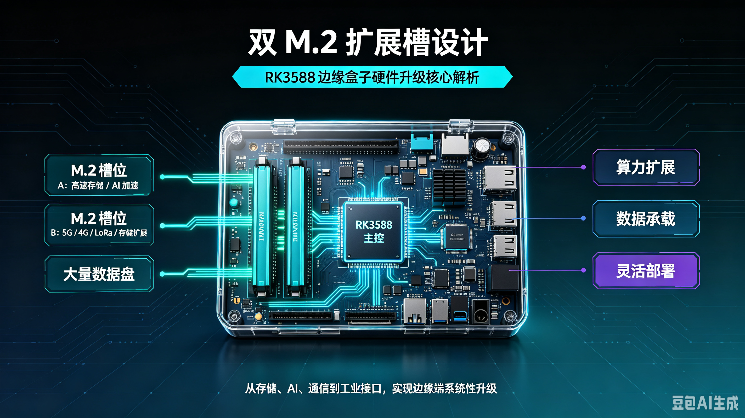 双 M.2 扩展槽设计：RK3588 边缘盒子硬件升级到底提升了什么？(图1)