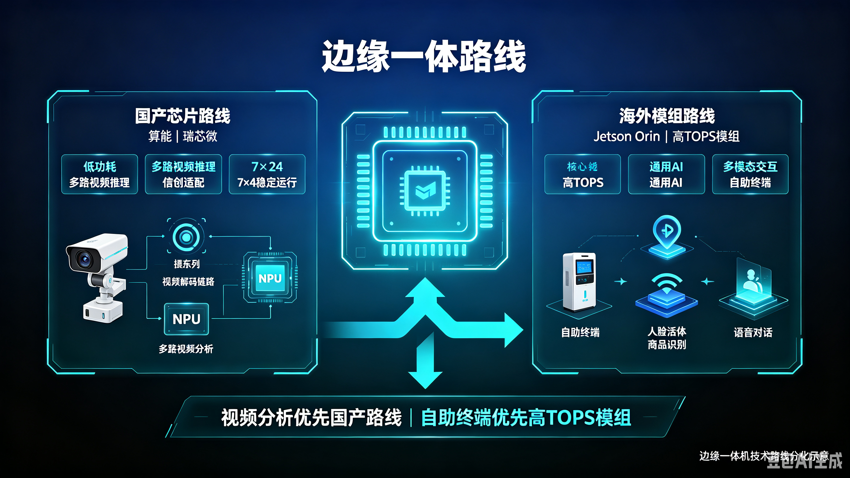 行业深度拆解：边缘一体机两大技术路线选型对比（国产芯片VS海外模组）(图1)