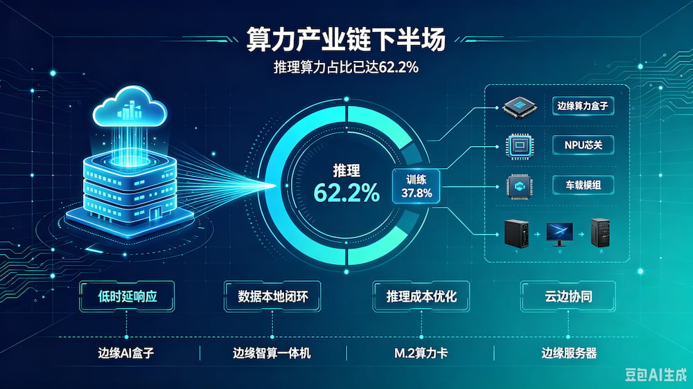算力产业链下半场：推理算力占比62.2%，边缘硬件迎来爆发期