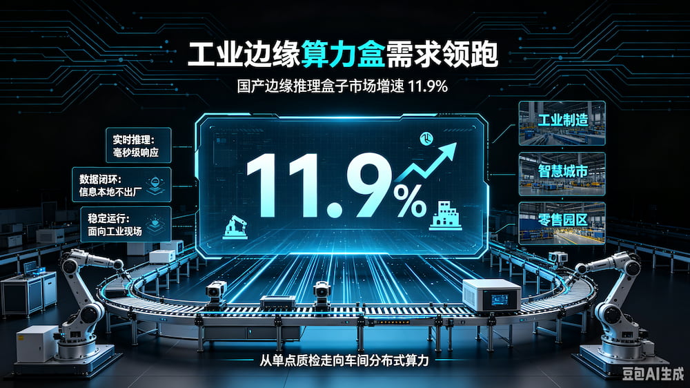 国产边缘推理盒子市场增速11.9%,工业边缘算力盒需求领跑(图1)