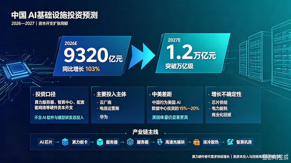 荣鼎集团预测:2027年中国AI基础设施投资或将超1.2万亿元(图1)
