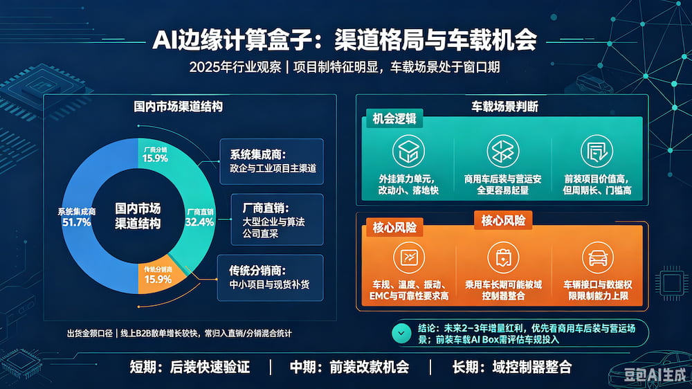 AI 边缘盒子渠道占比 51.7% 是集成商，车载 AI Box 值不值得入局？