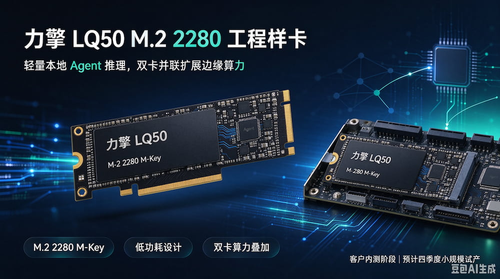 力擎 LQ50 推出 M.2 2280 工程样卡，发力轻量本地 Agent 边缘推理(图1)