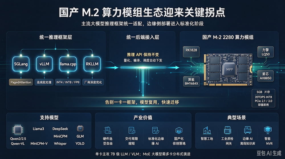 M.2 算力卡生态新进展:主流大模型推理框架统一适配国产 M.2 模组(图1)