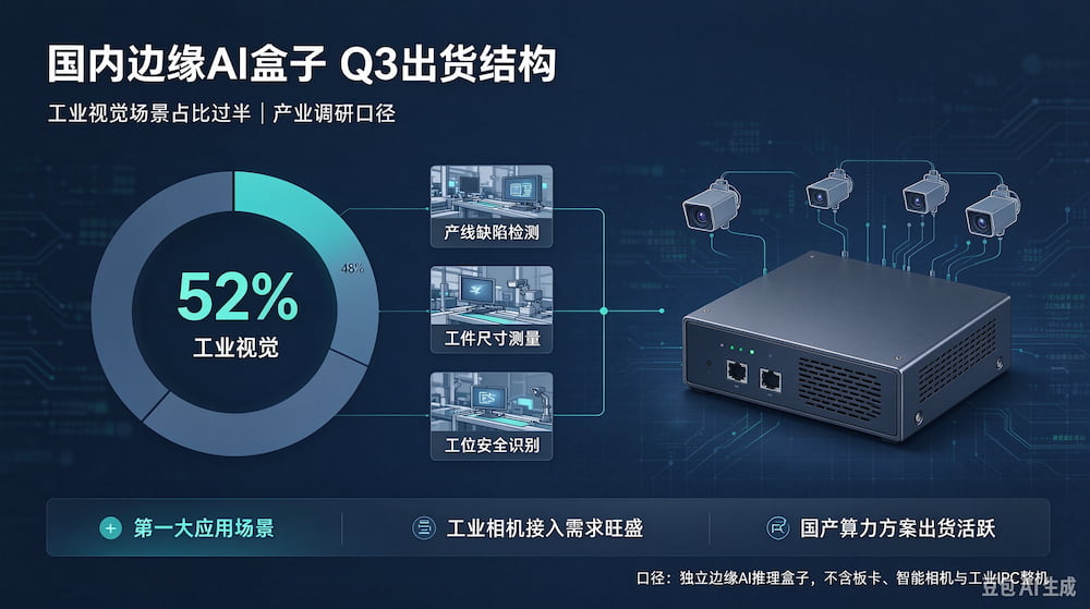 国内边缘AI盒子Q3出货：工业视觉场景占比过半(图1)