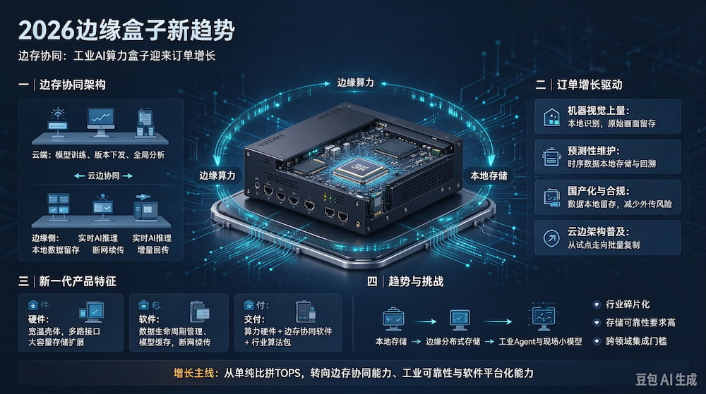 2026边缘盒子新趋势:边存协同,工业AI算力盒子迎来订单增长(图1)