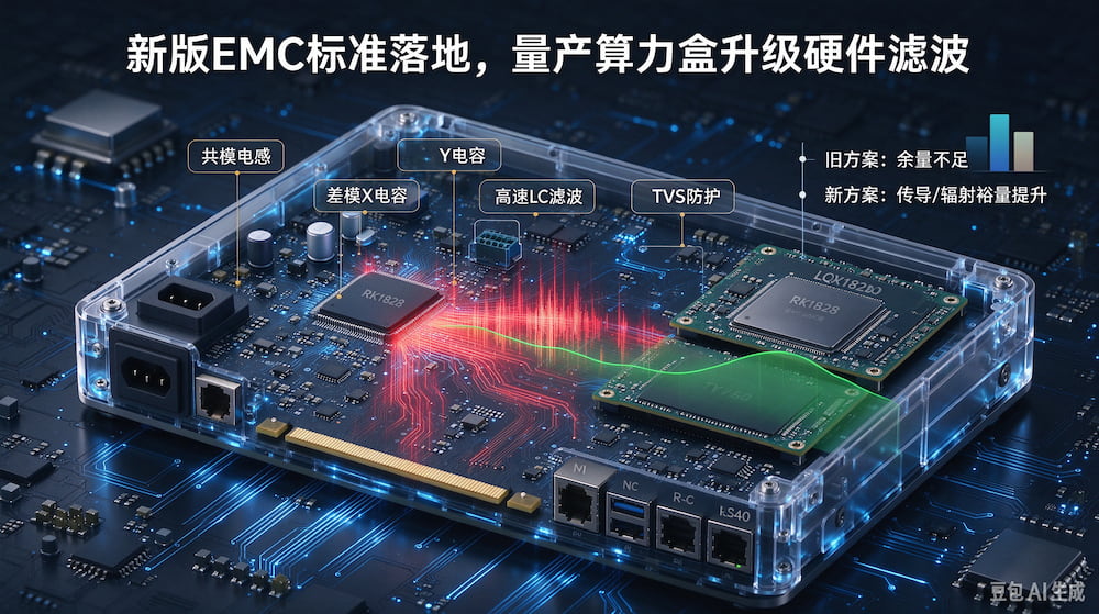 EMC 电磁兼容新版标准落地,RK1828、LQ50 算力盒子量产需升级硬件滤波(图1)