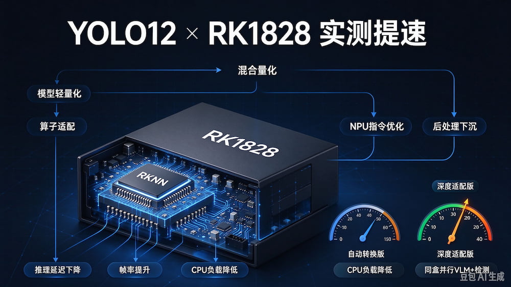 YOLO12 轻量化模型完成 RKNN 深度适配，RK1828 盒子实测提速(图1)